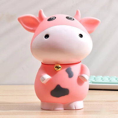 Орнаменти Хартиени пари Животно Крава Безопасна касичка за деца Творчески детски подаръци Монети Касичка Декорация на дома