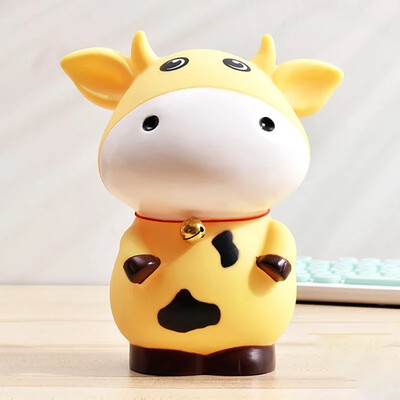 Орнаменти Хартиени пари Животно Крава Безопасна касичка за деца Творчески детски подаръци Монети Касичка Декорация на дома
