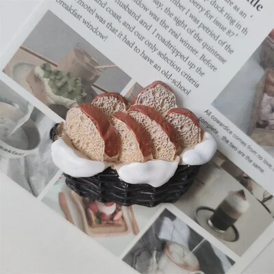 Стикер за хладилник Сладък анимационен триизмерен креативен магнитен стикер симулирана храна, хляб, послание, стикер, магнит