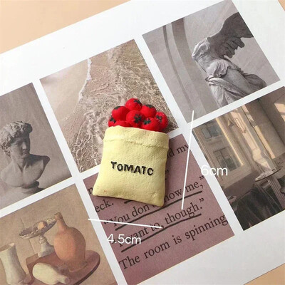 Стикер за хладилник Сладък анимационен триизмерен креативен магнитен стикер симулирана храна, хляб, послание, стикер, магнит