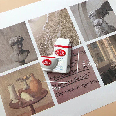 Стикер за хладилник Сладък анимационен триизмерен креативен магнитен стикер симулирана храна, хляб, послание, стикер, магнит