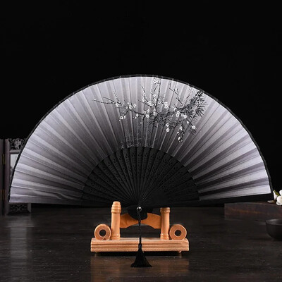 Ručna sklopiva plesna lepeza u japanskom stilu za vjenčanje Čipkani svileni cvijet Tokyo