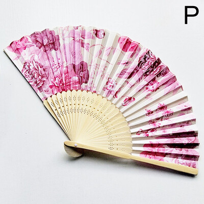 Ručna sklopiva lepeza Retro ukras Ženski muškarac Plesni rekviziti Vjenčanje Dekoracija dnevnog boravka Bambusovo drvo Svileni cvijet Sklopiva lepeza