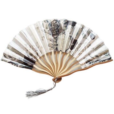 Ručna sklopiva lepeza Retro ukras Ženski muškarac Plesni rekviziti Vjenčanje Dekoracija dnevnog boravka Bambusovo drvo Svileni cvijet Sklopiva lepeza