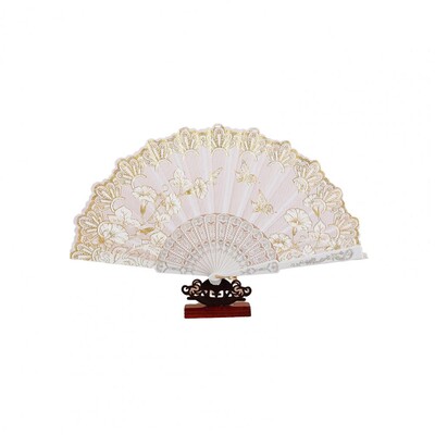 Sklopiva lepeza u vintage stilu, lagana tkanina s cvjetnim uzorkom, ručna lepeza, elegantna prijenosna ručna ventilatora za dekoraciju vjenčanja za zabavu