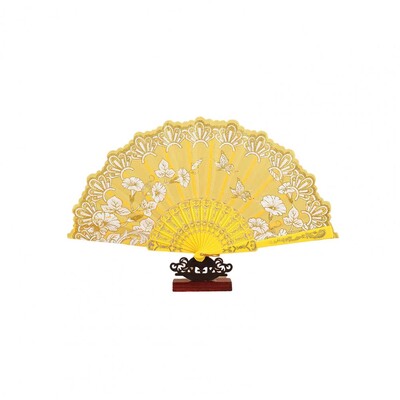 Sklopiva lepeza u vintage stilu, lagana tkanina s cvjetnim uzorkom, ručna lepeza, elegantna prijenosna ručna ventilatora za dekoraciju vjenčanja za zabavu