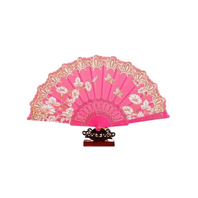 Sklopiva lepeza u vintage stilu, lagana tkanina s cvjetnim uzorkom, ručna lepeza, elegantna prijenosna ručna ventilatora za dekoraciju vjenčanja za zabavu