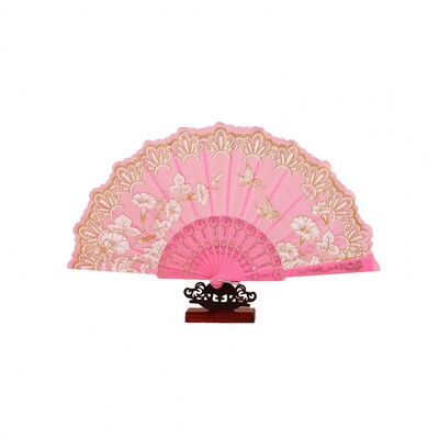 Sklopiva lepeza u vintage stilu, lagana tkanina s cvjetnim uzorkom, ručna lepeza, elegantna prijenosna ručna ventilatora za dekoraciju vjenčanja za zabavu