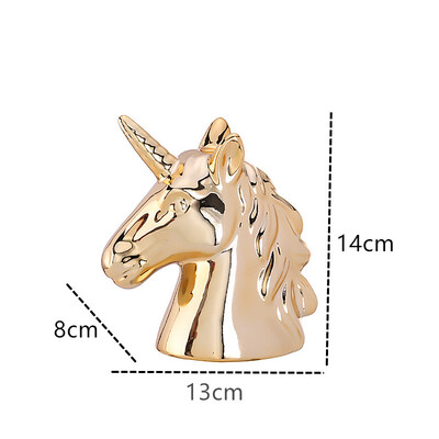 Dekorativni kipovi kasica prasica Ukrasi za sobu za djevojčice Skulpture Kućni dekor Moderna dekoracija dnevnog boravka Stol Ružičasti jednorog