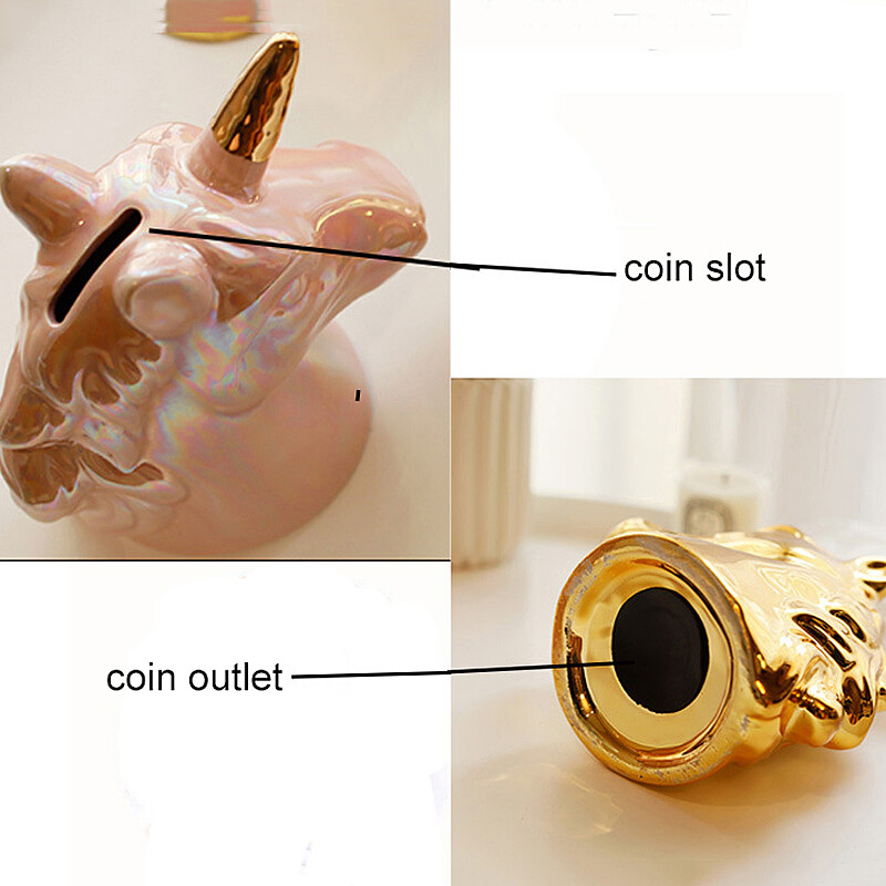 Dekorativni kipovi kasica prasica Ukrasi za sobu za djevojčice Skulpture Kućni dekor Moderna dekoracija dnevnog boravka Stol Ružičasti jednorog