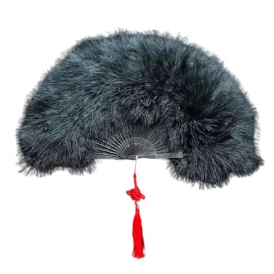 Ručna lepeza od perja Elegantna Cheongsam lepeza od perja s kićankama Ručna lepeza od perja Sklopive lepeze Ukrasi za dom