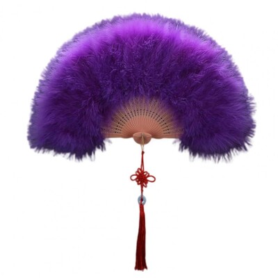 Ručna lepeza od perja Elegantna Cheongsam lepeza od perja s kićankama Ručna lepeza od perja Sklopive lepeze Ukrasi za dom