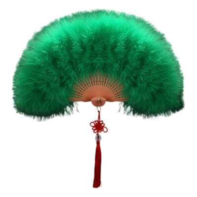 Ručna lepeza od perja Elegantna Cheongsam lepeza od perja s kićankama Ručna lepeza od perja Sklopive lepeze Ukrasi za dom