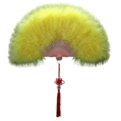 Ručna lepeza od perja Elegantna Cheongsam lepeza od perja s kićankama Ručna lepeza od perja Sklopive lepeze Ukrasi za dom