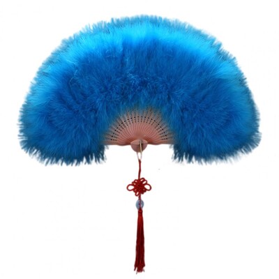 Ručna lepeza od perja Elegantna Cheongsam lepeza od perja s kićankama Ručna lepeza od perja Sklopive lepeze Ukrasi za dom