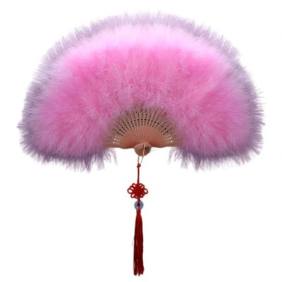 Ručna lepeza od perja Elegantna Cheongsam lepeza od perja s kićankama Ručna lepeza od perja Sklopive lepeze Ukrasi za dom
