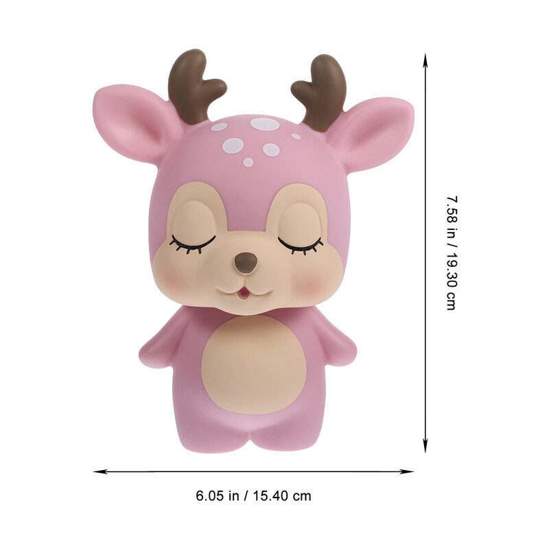 Kreativna kasica prasica s jelenima Crtana bankica s novčićima Držač novca Lonac za štednju (roza) bankica s jelenima s novčićima s jelenima