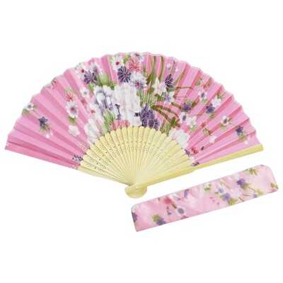 Sklopiva ručna lepeza s torbom Vintage cvjetne lepeze za žene Djevojke Festival vjenčanja Plesni pokloni Predstave Ukrasi za dom B03E