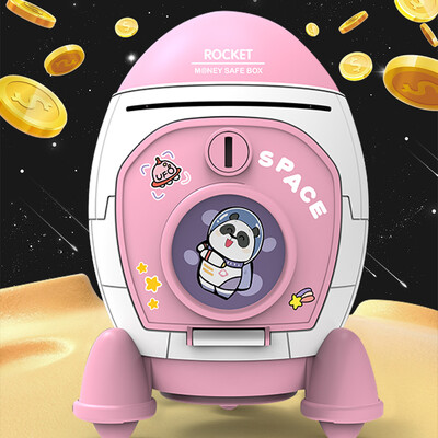 Igračke kasice prasice, raketna svemirska letjelica s ključem za otključavanje puzzle igračaka 3 boje po izboru, darovi za 3+ dječake i djevojčice