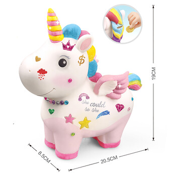 Unicorn Piggy Bank Διασκεδαστικά παιχνίδια για παιδιά με εξοικονόμηση χρημάτων γονέων-παιδιών Διαδραστικά παιχνίδια Δώρα γενεθλίων για παιδιά