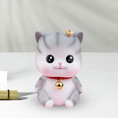Котешка касичка Статуя Кутия за пари Колекция Контейнер Фигурка за работен плот Всекидневна Спалня Декорация Подарък за рожден ден