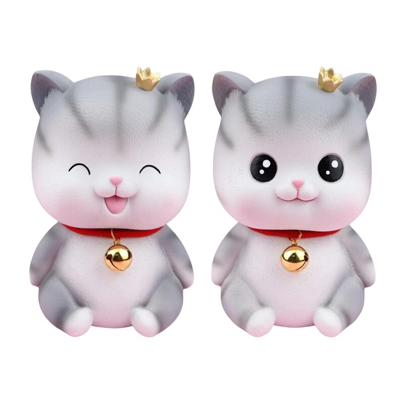 Котешка касичка Статуя Кутия за пари Колекция Контейнер Фигурка за работен плот Всекидневна Спалня Декорация Подарък за рожден ден