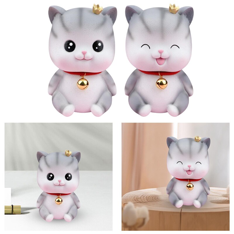 Котешка касичка Статуя Кутия за пари Колекция Контейнер Фигурка за работен плот Всекидневна Спалня Декорация Подарък за рожден ден