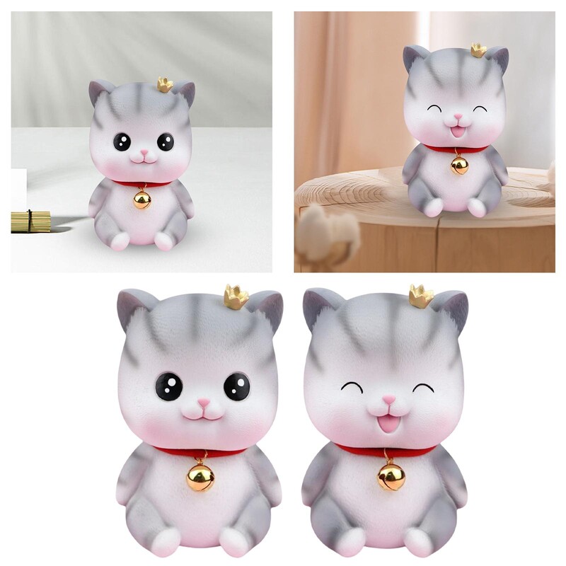 Котешка касичка Статуя Кутия за пари Колекция Контейнер Фигурка за работен плот Всекидневна Спалня Декорация Подарък за рожден ден