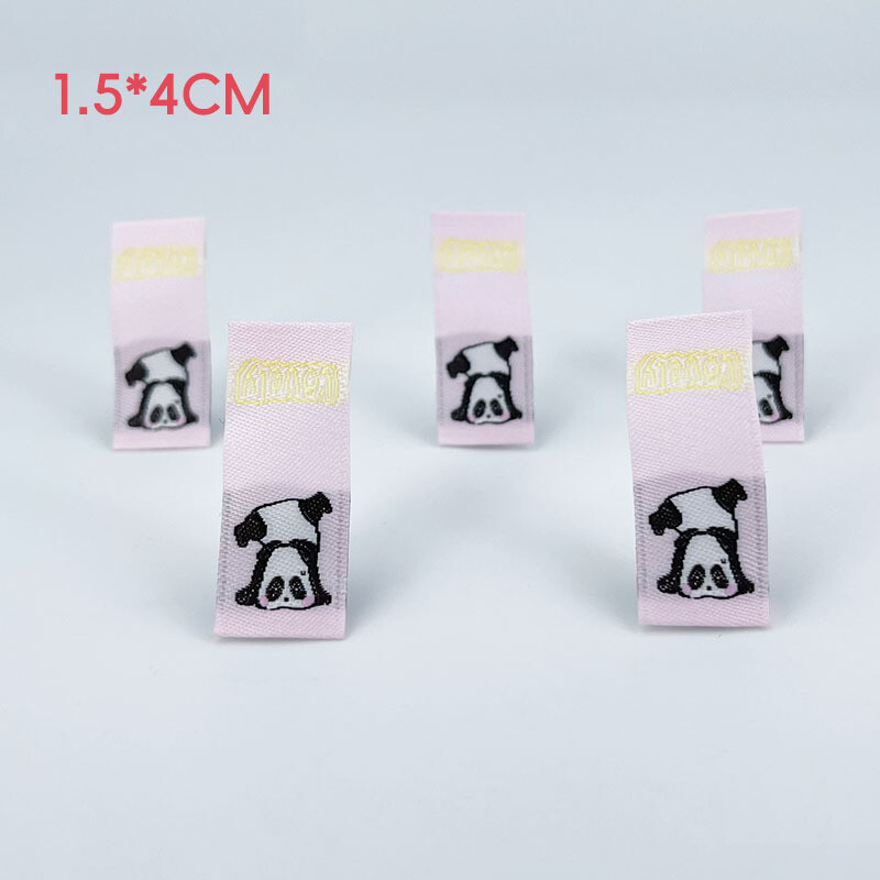 Naujos mažos šviežios ir mielos pandos serijos sulankstytos audinio etiketės kūdikių batai ir kepurės plaukų aksesuarai audinio etiketė "pasidaryk pats" aksesuarai