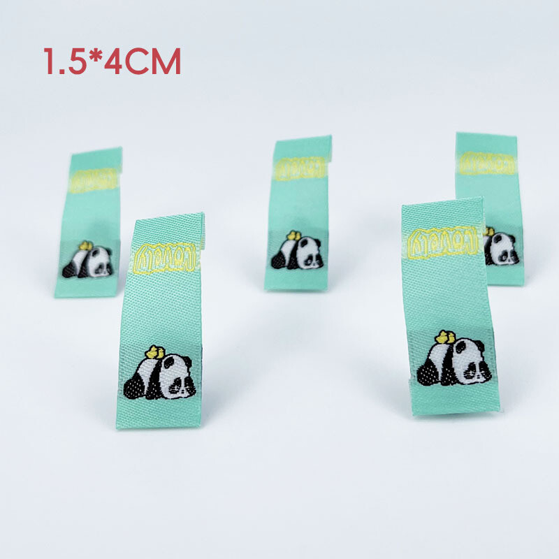 Naujos mažos šviežios ir mielos pandos serijos sulankstytos audinio etiketės kūdikių batai ir kepurės plaukų aksesuarai audinio etiketė "pasidaryk pats" aksesuarai