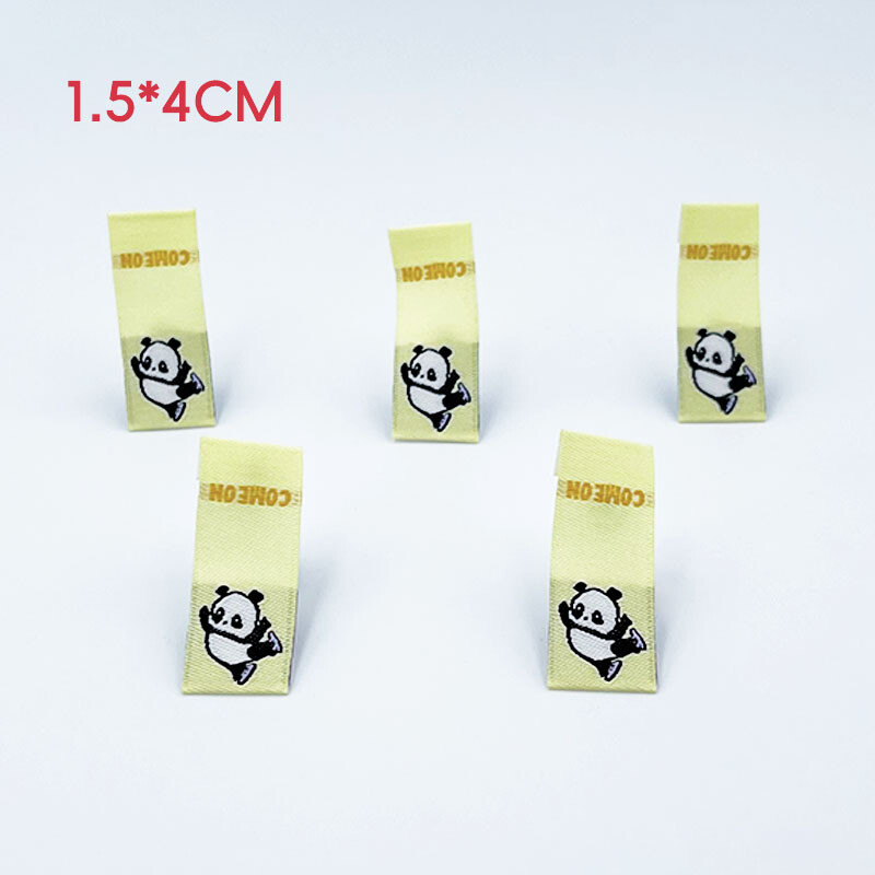 Naujos mažos šviežios ir mielos pandos serijos sulankstytos audinio etiketės kūdikių batai ir kepurės plaukų aksesuarai audinio etiketė "pasidaryk pats" aksesuarai