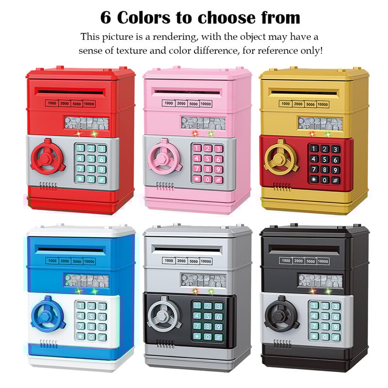 Lozinka za bankomat, kasica prasica, elektronička dječja bankovnica, kovanica s automatskim pomicanjem, kutija za uštedu papirnatog novca, darovi za 3+ dječaka i djevojčica