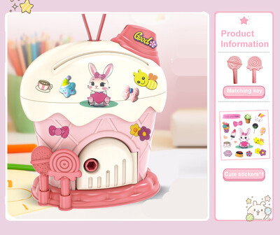 Dječja kasica prasica Crtani DIY naljepnice Ice Cream Hut kasica prasica Kutija za uštedu s ključevima Kawaii igračka velikog kapaciteta za djecu Poklon