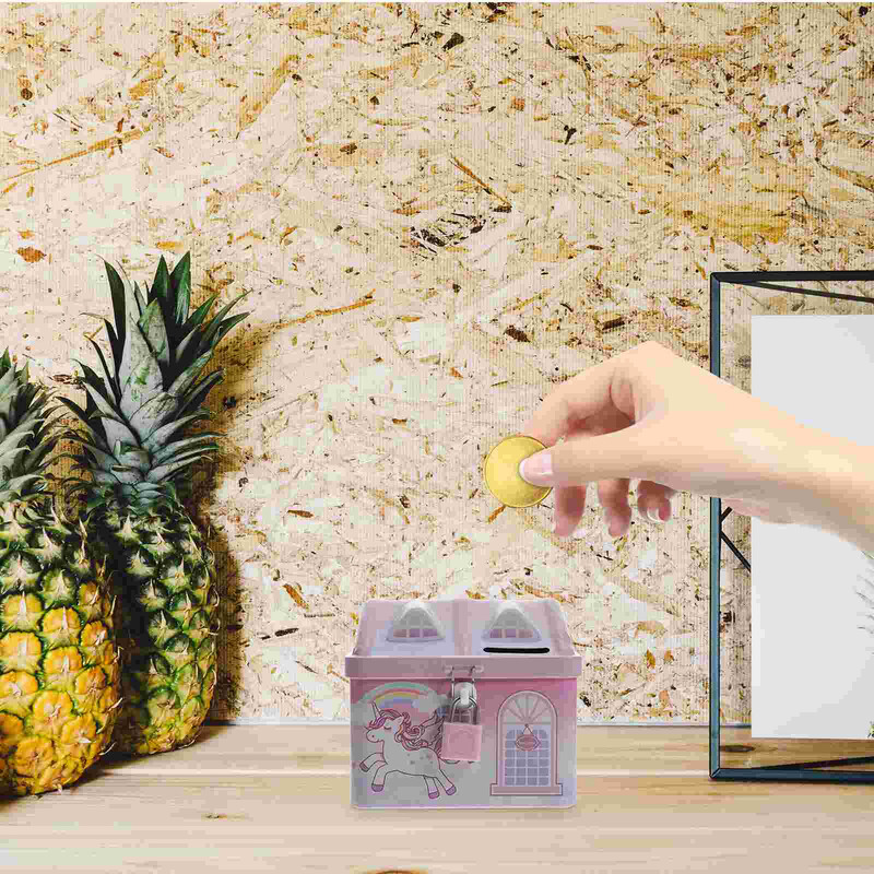 Metalna dječja kasica prasica, nesalomljiva posuda za novčiće, posuda s novcem, mala kutija za uštedu novca, metalna duga, koja se može zaključati