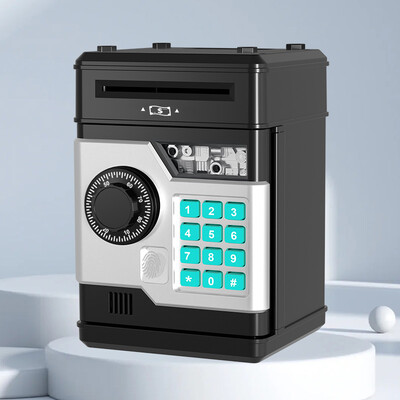 Pușculiță pentru copii Pușculiță electronică cu amprentă digitală Parolă Seif Bani Monede digitale Rezervor de economii în numerar Muzică Jucării pentru copii Cadouri pentru fete