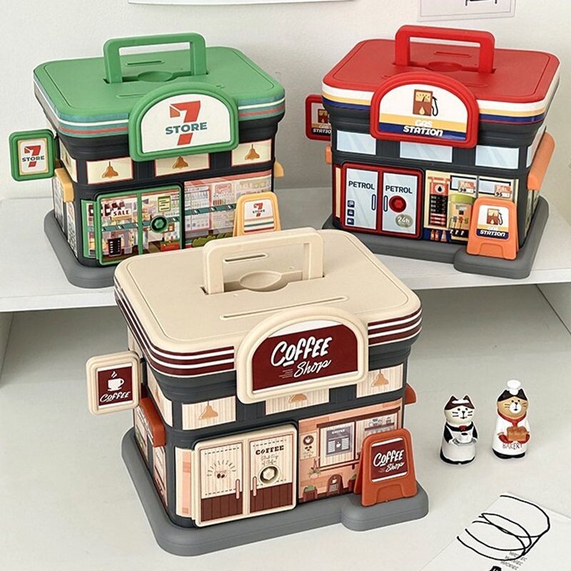 Kreativna tematska trgovina Kutija za novac Plastična kasica Crtani kasica prasica Sef za štednju Staklenka za upravljanje novcem Igračke za djecu Odrasle Pokloni