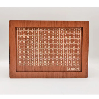 1000/2000/3000/5000/10000 eura Drvena kasica prasica s kutijom za novac za višekratnu upotrebu s kutijama za ciljeve štednje i brojevima