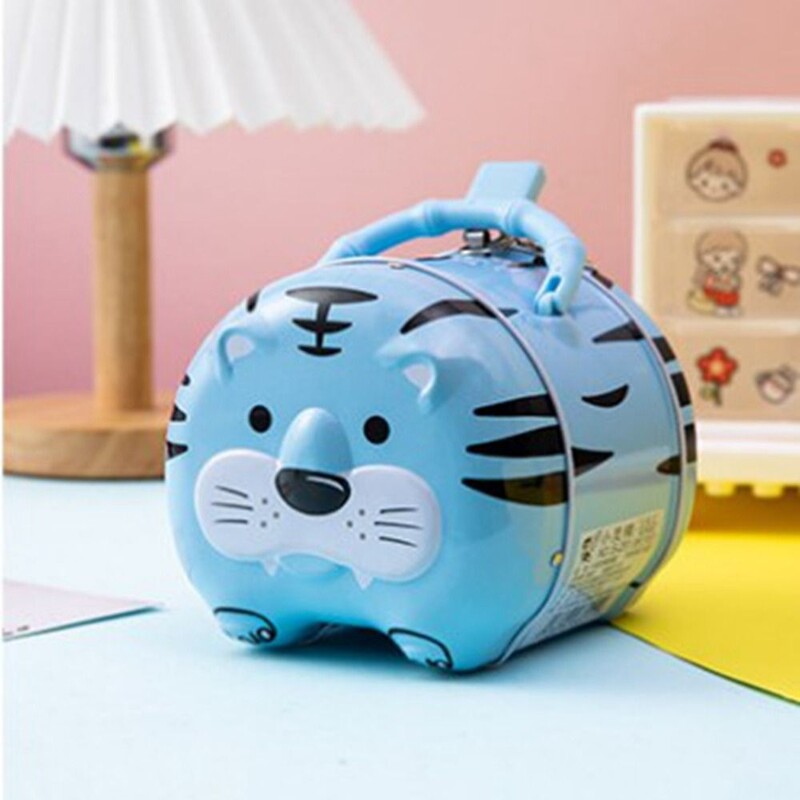 Tiger Piggy Bank Сладка касичка за пари Желязен сейф Подарък за детски рожден ден Креативна декорация на работния плот Играчки Съхранение на монети