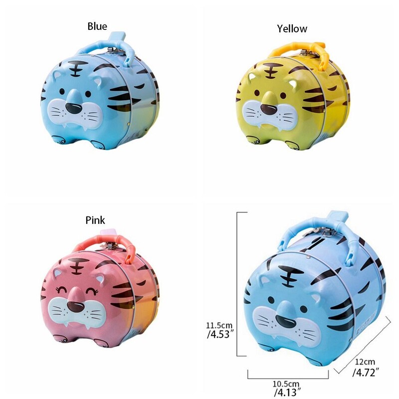 Tiger Piggy Bank Сладка касичка за пари Желязен сейф Подарък за детски рожден ден Креативна декорация на работния плот Играчки Съхранение на монети