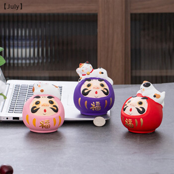 Ιαπωνικό κεραμικό Daruma Piggy Bank Κουτί κερμάτων Daruma Doll Crafts Τυχερό Γούρι Fortune Στολίδι Άγαλμα Φενγκ Σούι