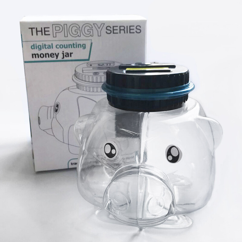 Elektronska kasica prasica LCD zaslon Digitalna kutija za pohranu kovanica za brojanje Staklenka za štednju novca za USD EURO Poklon