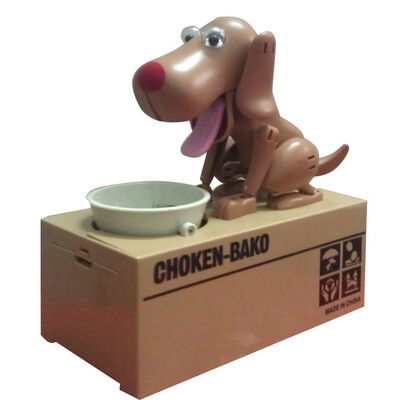 Електронни касички Автоматизирани касички за пари Карикатура Роботизирано куче краде монетна банка Креативен домашен декор Кутия за спестяване на пари Детски подарък