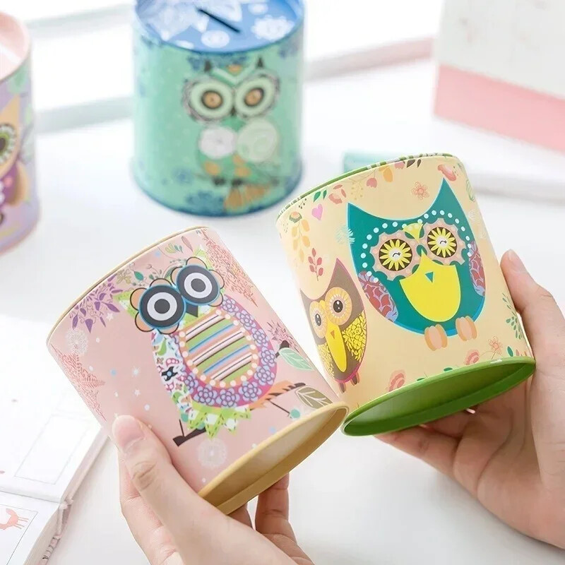 Potpuno nova metalna kasica prasica Kutija za novčiće Spremište za nakit Mini limeni poklon Slatki organizator Ušteda Dodaci za dom Dekoracija dnevne sobe