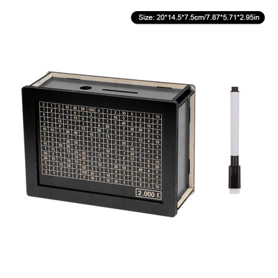 Crna kasica prasica za višekratnu upotrebu s brojačem novčanih golova Kasica prasica DIY Kutija za štednju Rukotvorine Dom za pomaže kod navike štednje