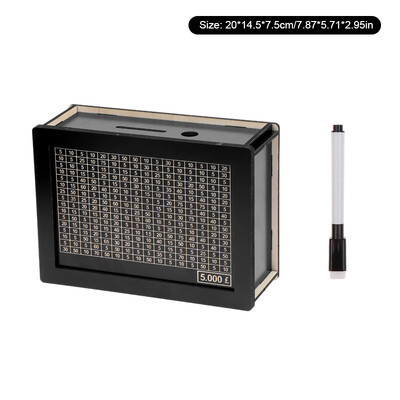 Crna kasica prasica za višekratnu upotrebu s brojačem novčanih golova Kasica prasica DIY Kutija za štednju Rukotvorine Dom za pomaže kod navike štednje