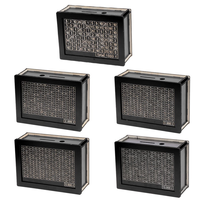 Crna kasica prasica za višekratnu upotrebu s brojačem novčanih golova Kasica prasica DIY Kutija za štednju Rukotvorine Dom za pomaže kod navike štednje