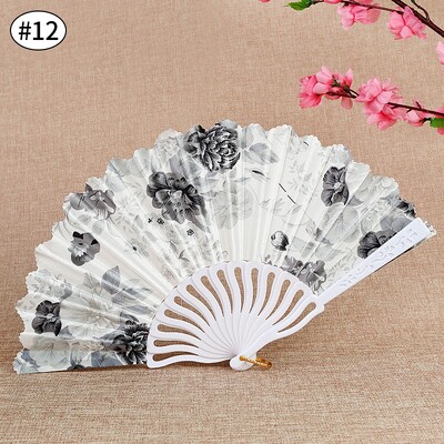 Peach Blossom Chinese Stylefan Ručna umjetnička obrtnička lepeza Ženska plesna izvedba Ručne sklopive scenske lepeze Dekoracija za vjenčanje