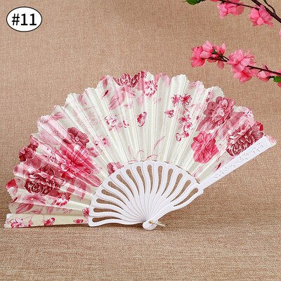 Peach Blossom Chinese Stylefan Ručna umjetnička obrtnička lepeza Ženska plesna izvedba Ručne sklopive scenske lepeze Dekoracija za vjenčanje