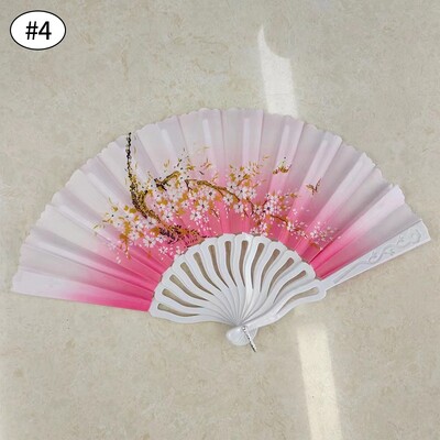 Peach Blossom Chinese Stylefan Ručna umjetnička obrtnička lepeza Ženska plesna izvedba Ručne sklopive scenske lepeze Dekoracija za vjenčanje