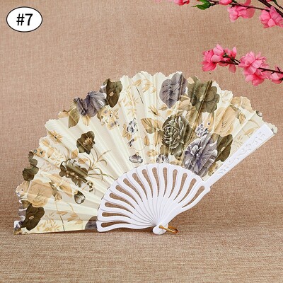 Peach Blossom Chinese Stylefan Ručna umjetnička obrtnička lepeza Ženska plesna izvedba Ručne sklopive scenske lepeze Dekoracija za vjenčanje